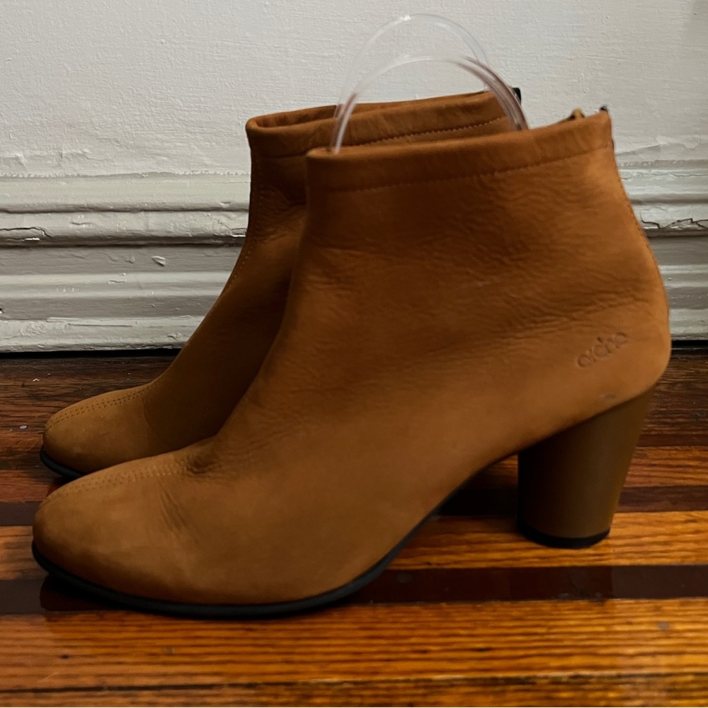 Arche Women's Tan Ochre Leather Ankle Booties, 39